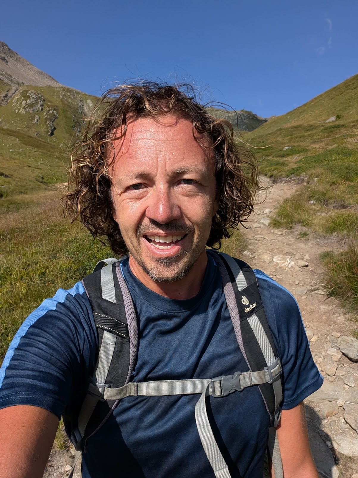 Ken hiking in the mountains