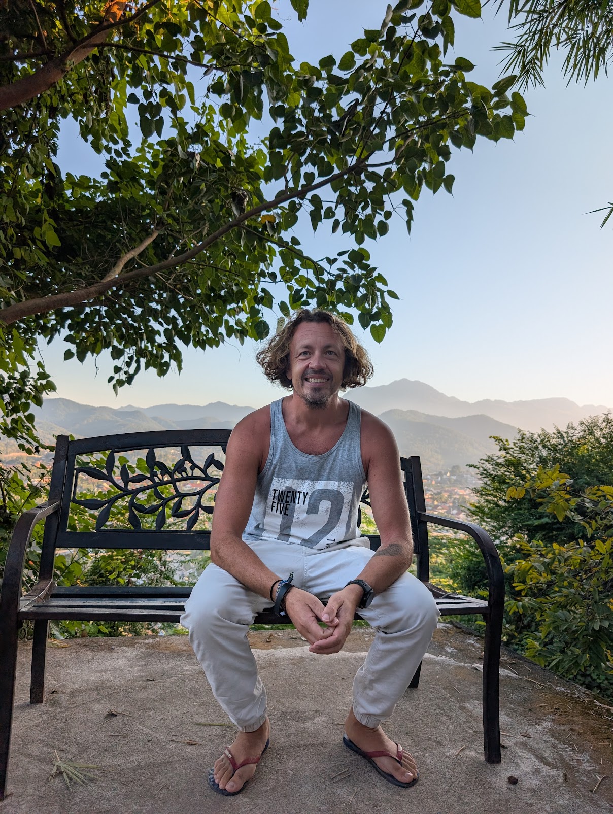 Ken relaxing in Laos