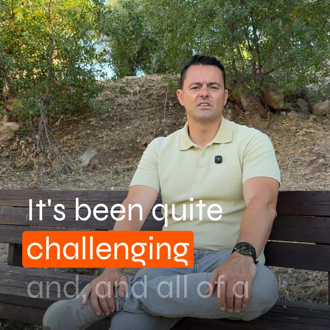 Manuel, a coaching client in Malaga, sharing his story on camera